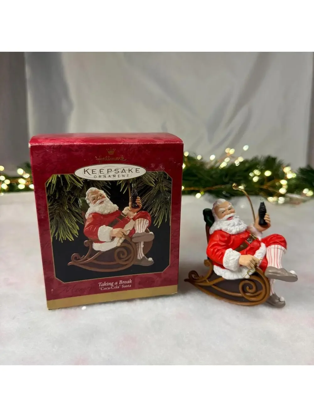 Coca-Cola Santa - Taking A Break - Hallmark Ornament - 1997